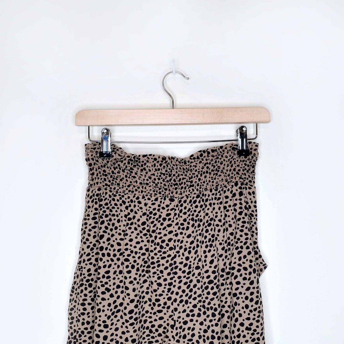 american eagle aerie high waist animal print jogger with ruched waistband - size small