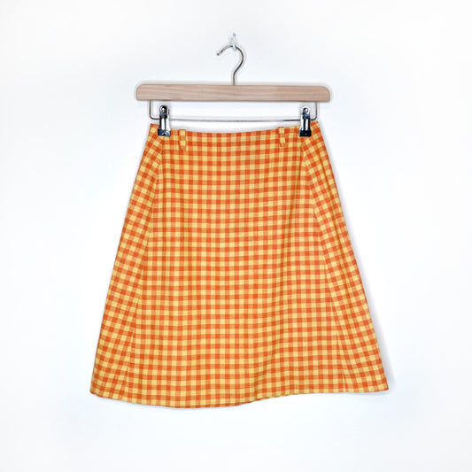 vintage austin hill y2k ginham plaid high rise mini skirt - size xs