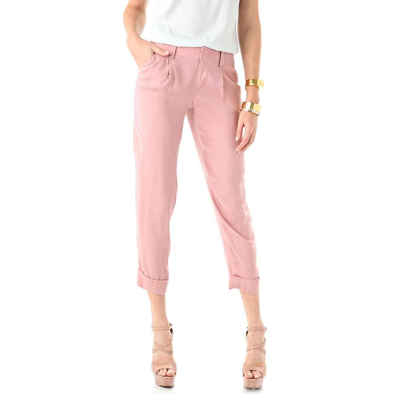 Alice + Olivia Arthur high rise silk pants - size 4