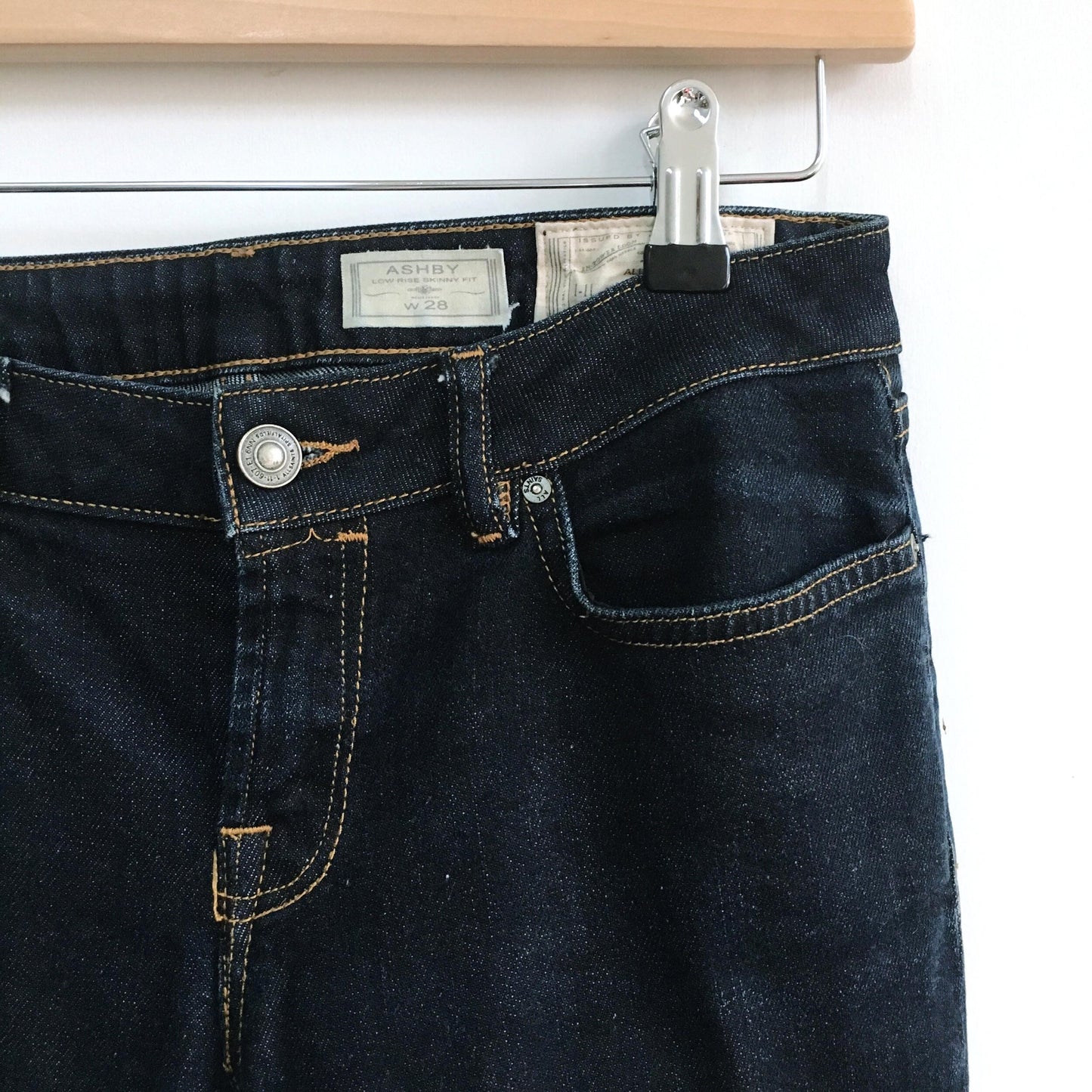 all saints ashby skinny jeans - size 28