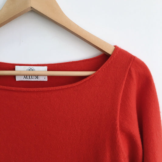 Allude Red Cashmere Sweater - size Small