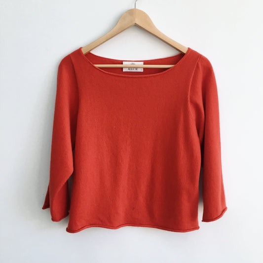 Allude Red Cashmere Sweater - size Small