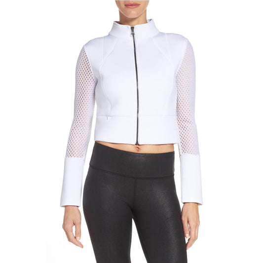 Alo scuba crop perforated jacket - size xs