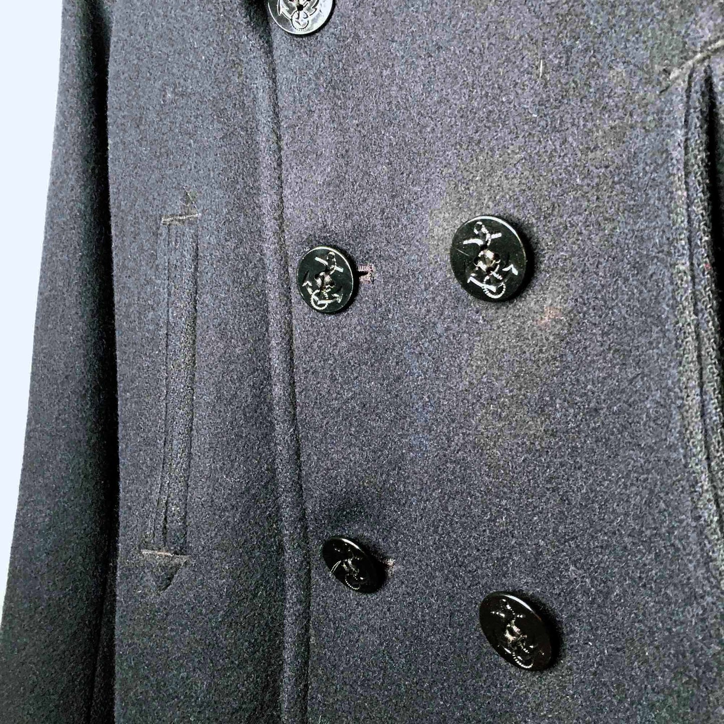 Vintage Sterlingwear US Military Wool Pea Coat - Men's Small