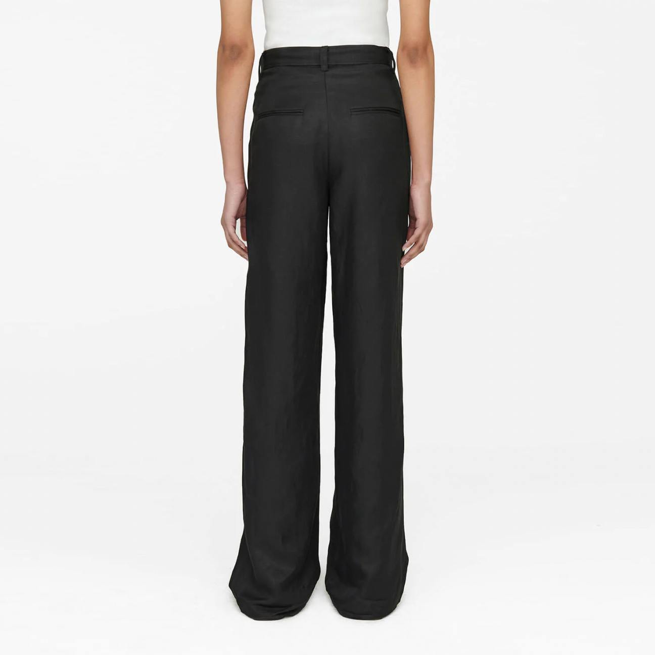 nwt anine bing black carrie pant pleated trouser - size 38