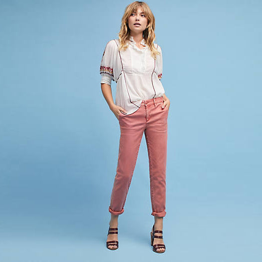 Anthropologie relaxed striped chino - size 28