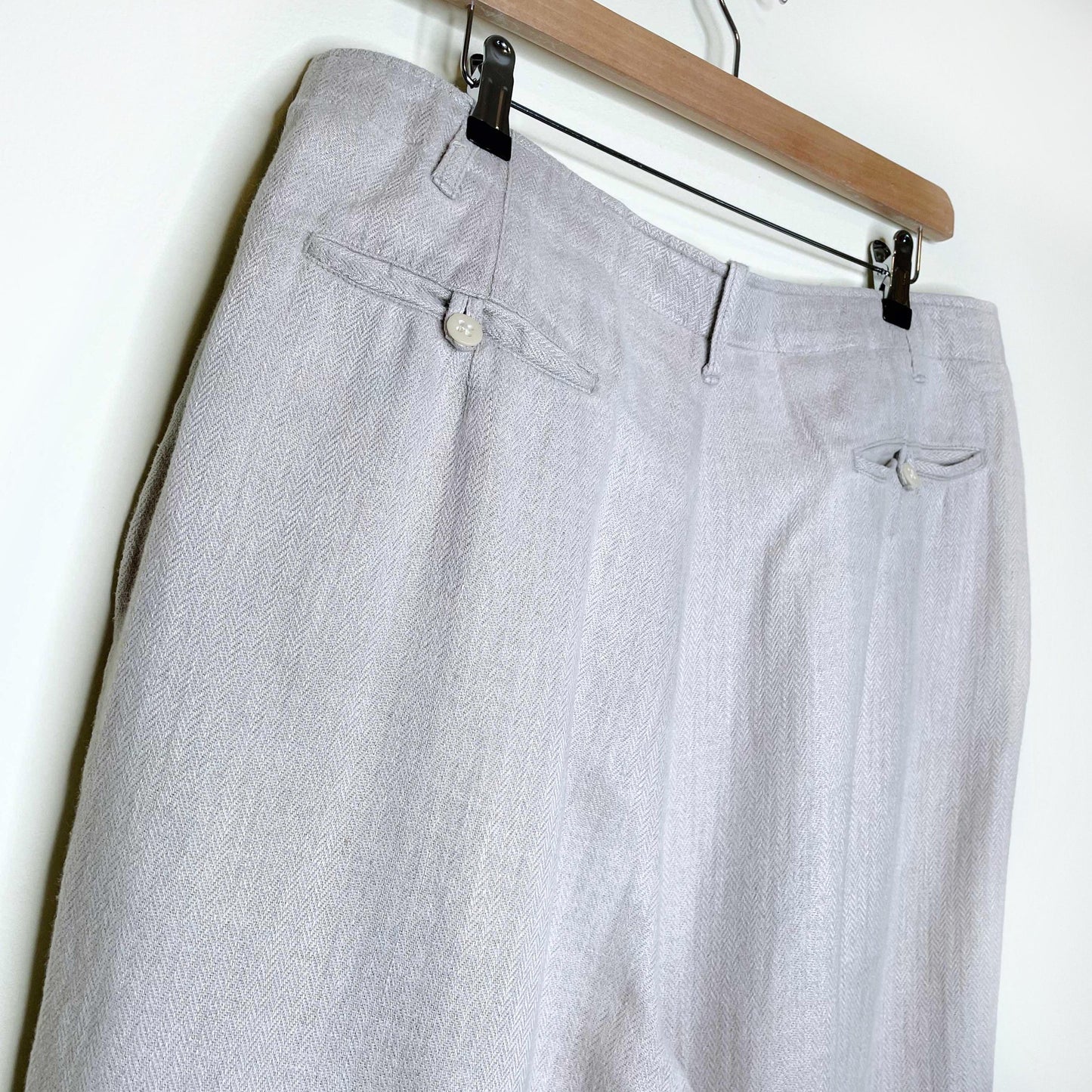 vintage 90's armani jeans stonewashed linen pants - size 36