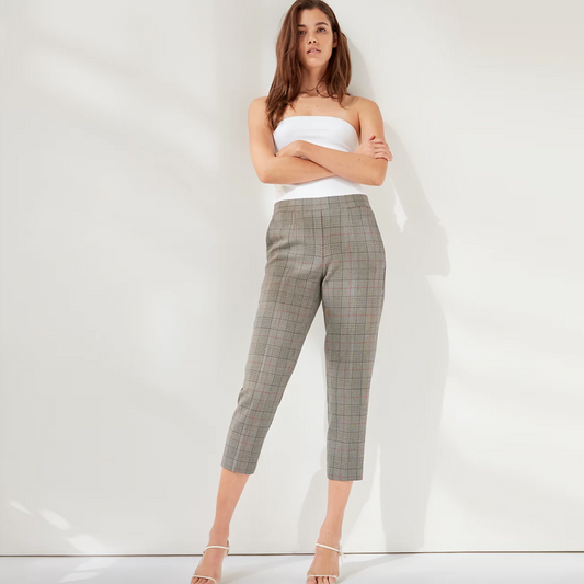 babaton conan check cropped trousers - size 00