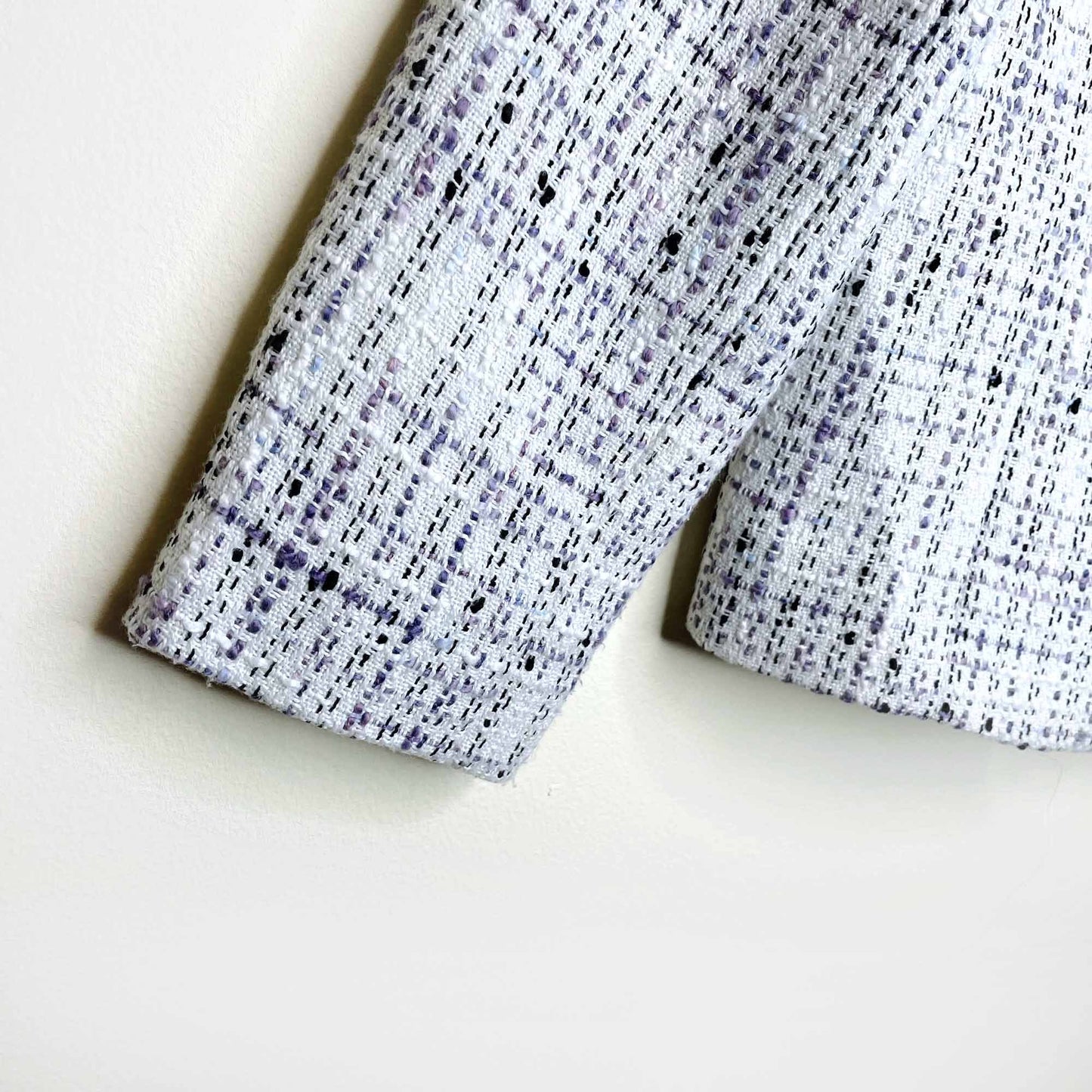 babaton little tweed jacket in soft lilac - size 4