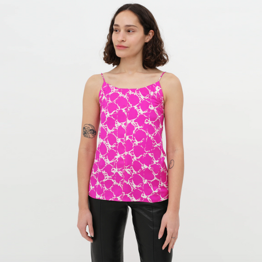 balenciaga silk pink camisole tank - size 36