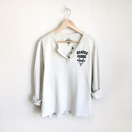 beaver canoe waffle henley - size xl