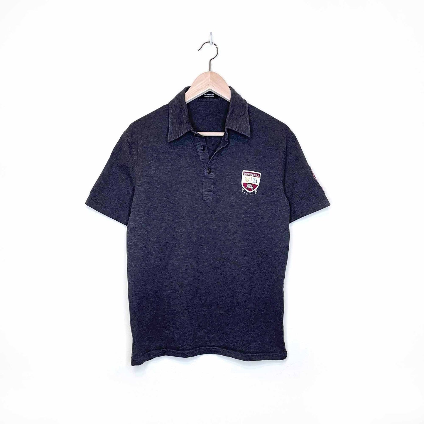 burberry black label varsity 9 polo - size small