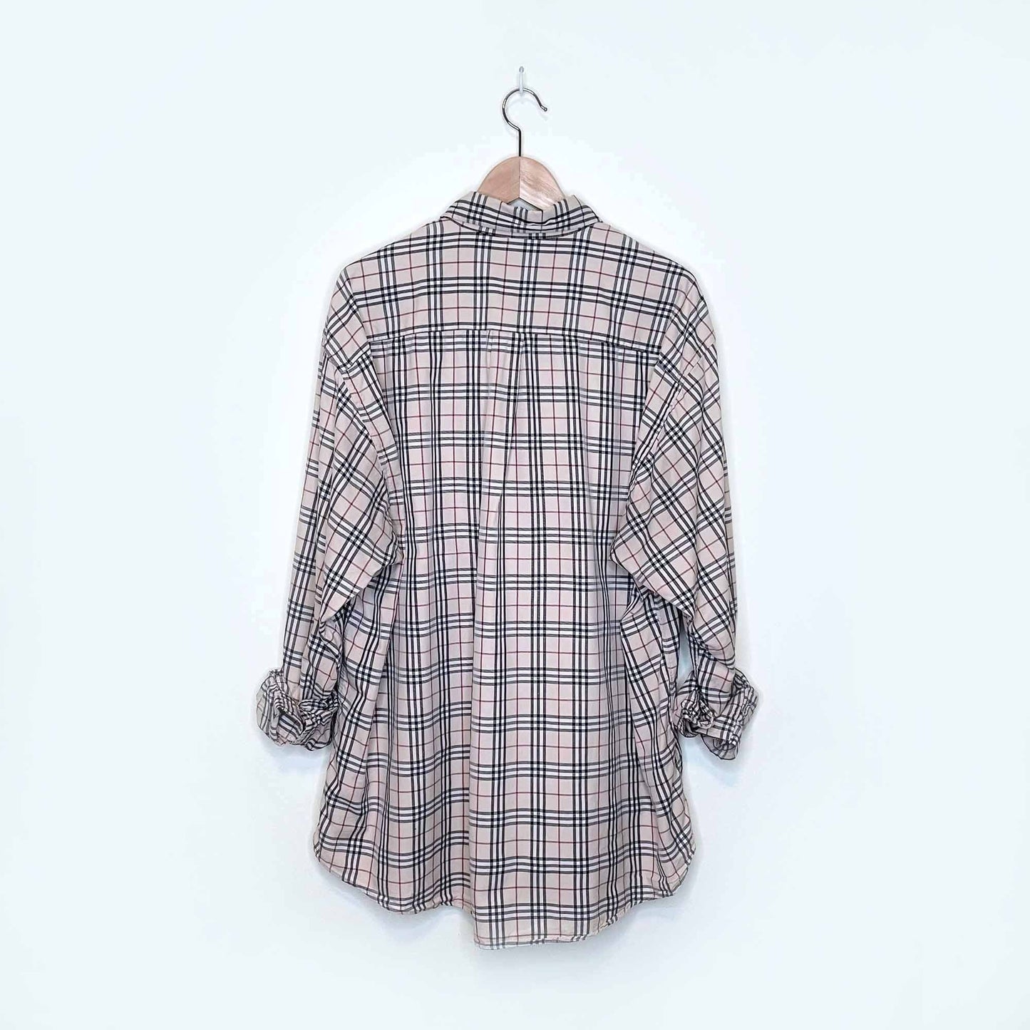 burberry nova check button down shirt - size xl