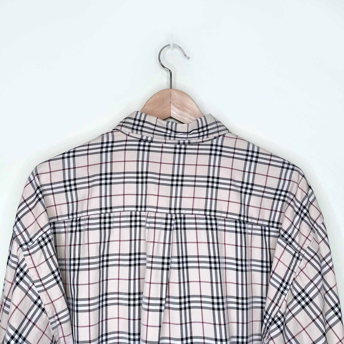 burberry nova check button down shirt - size xl