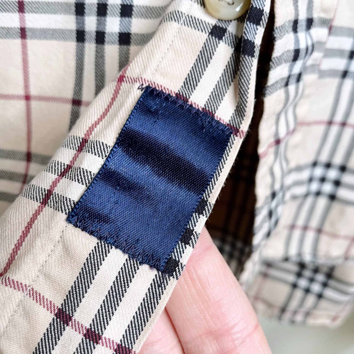 burberry nova check button down shirt - size xl