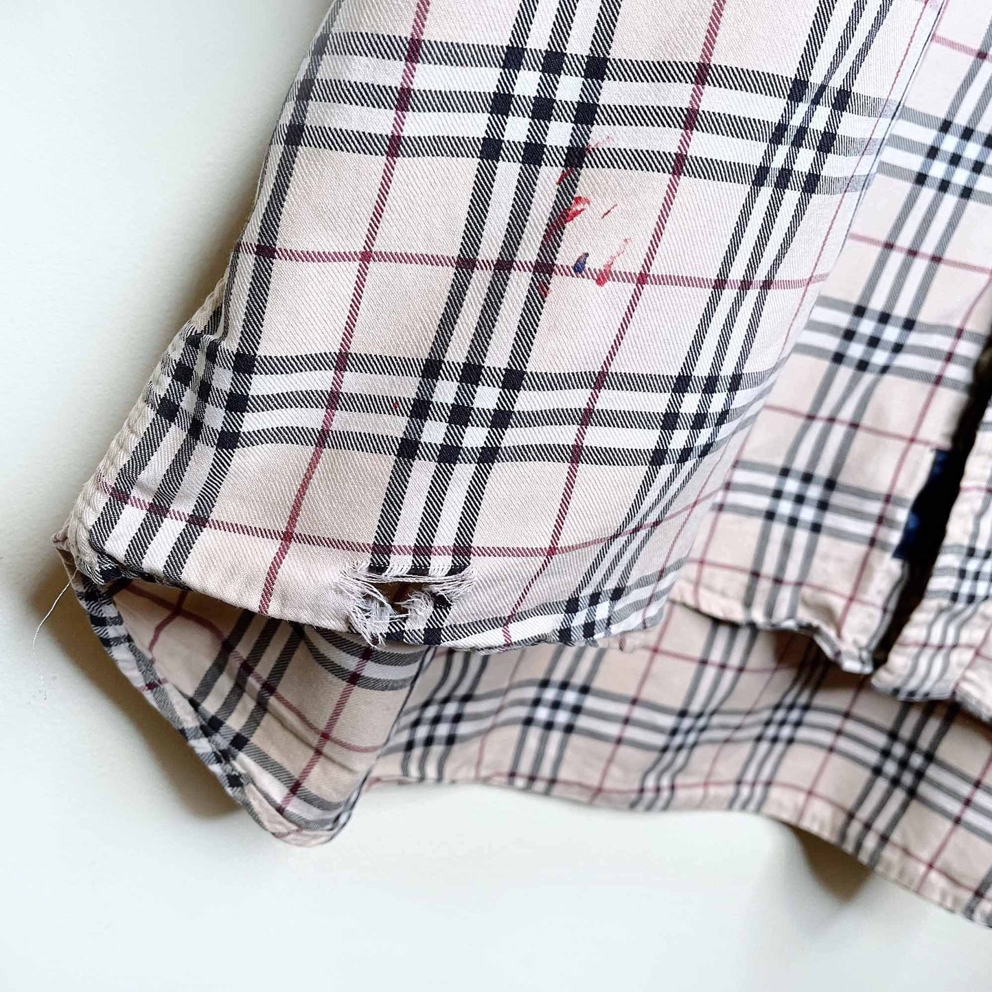 burberry nova check button down shirt - size xl