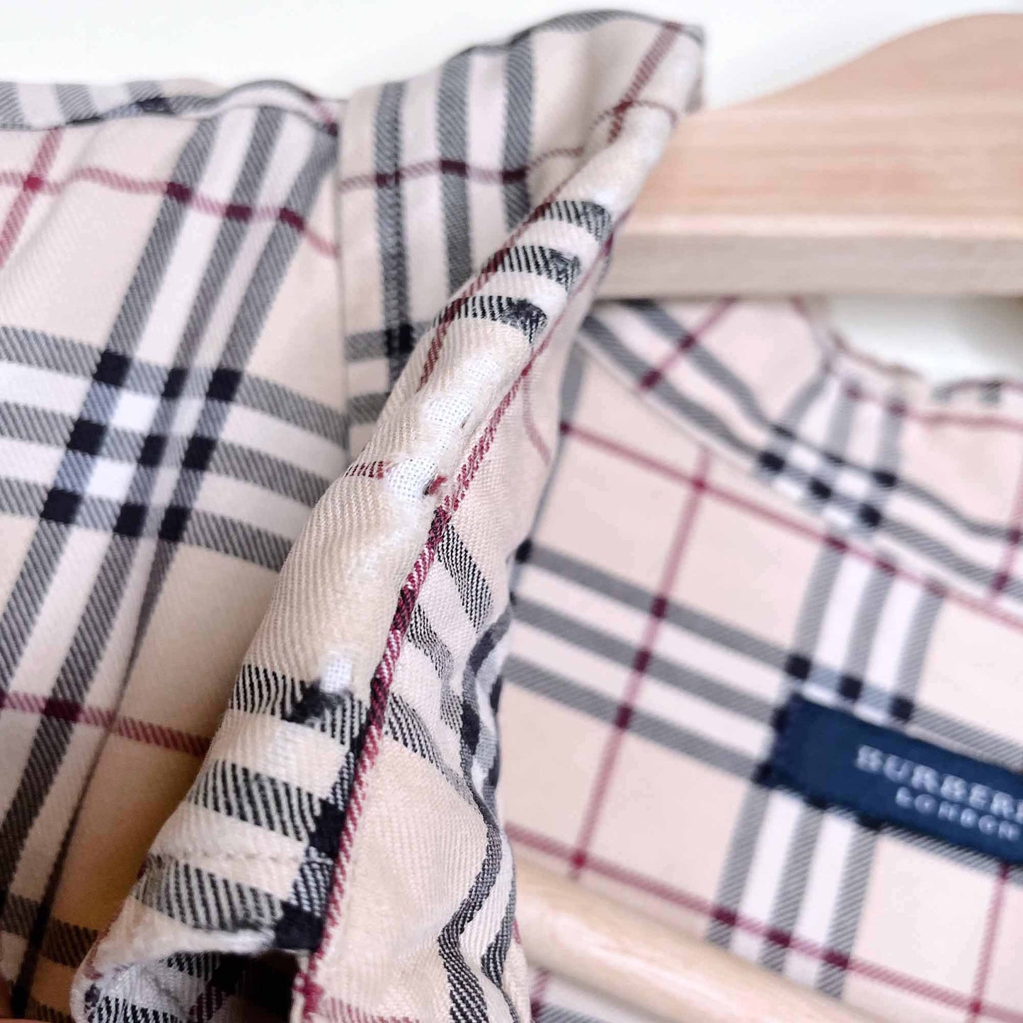 burberry nova check button down shirt - size xl