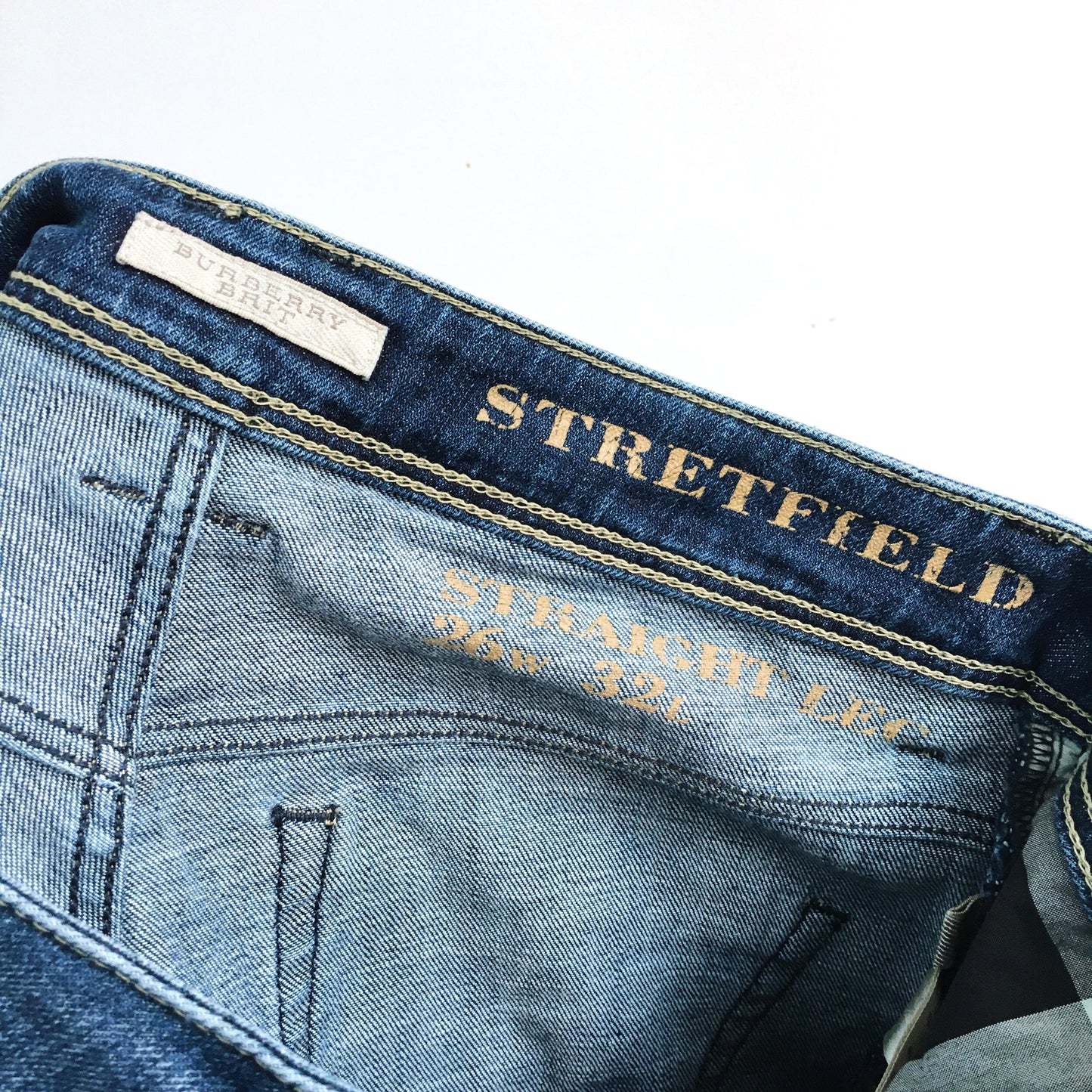 Burberry Brit Stretfield Straight Leg Jeans - size 26