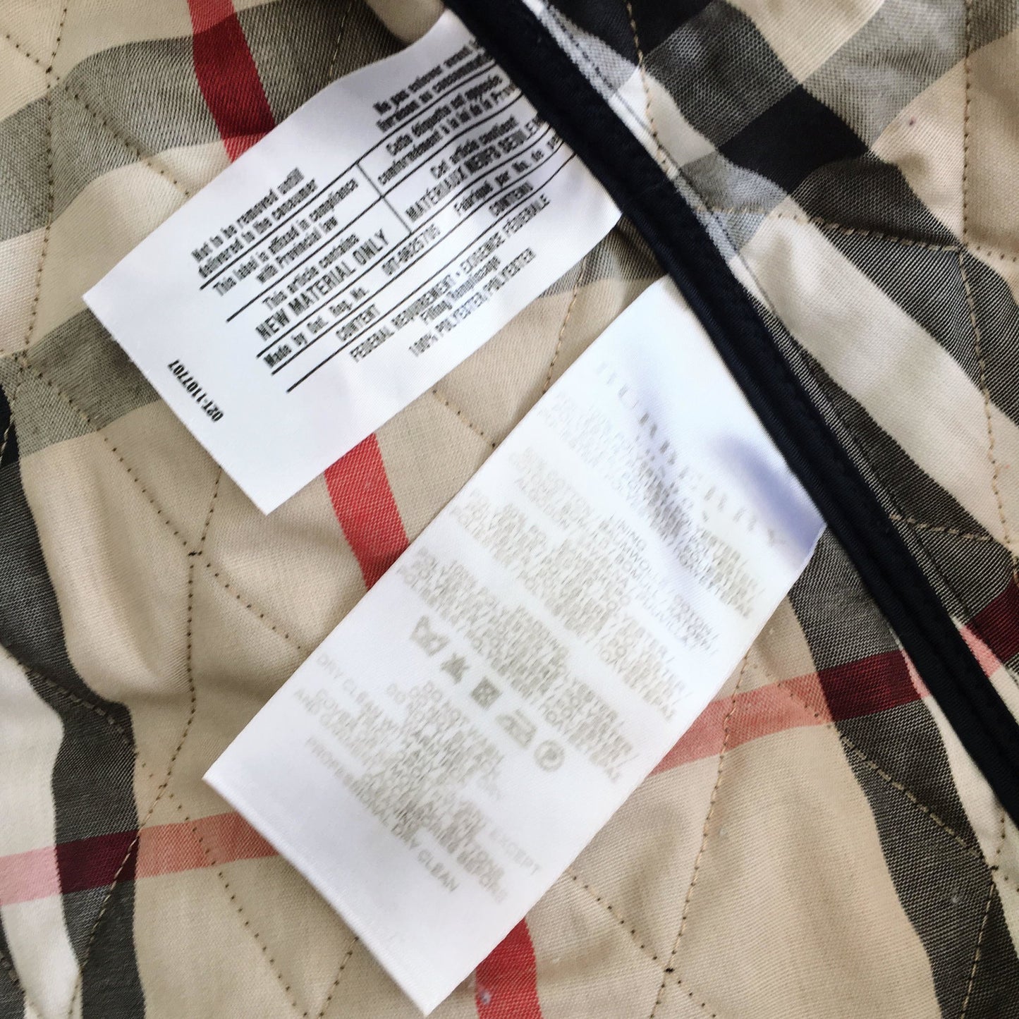 Burberry quilted spring Jacket - size xs