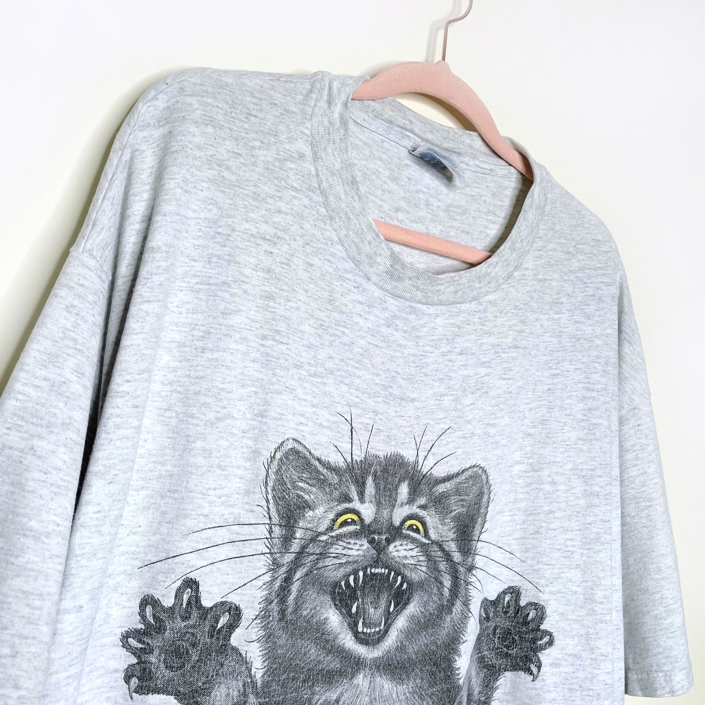 vintage 90's wildside bob harrison stressed out cat tee - size xl