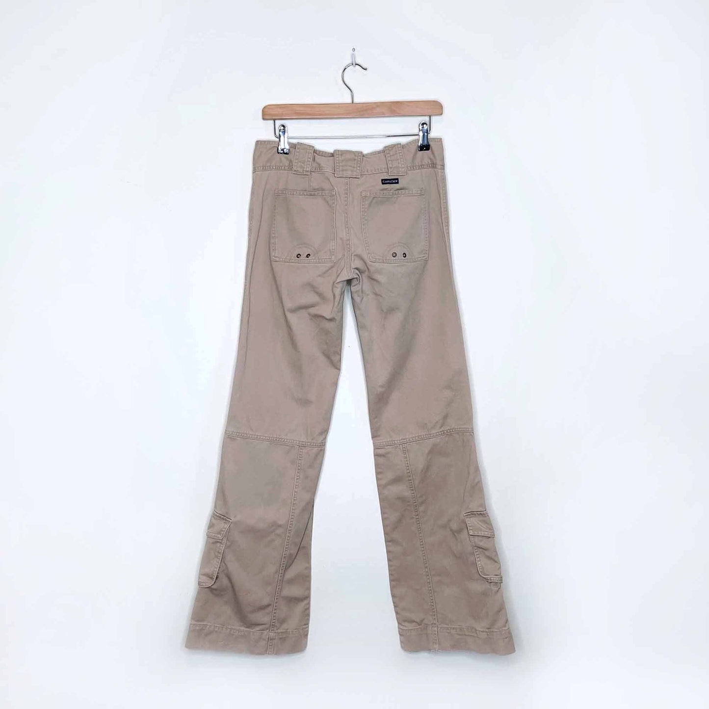 vintage campus crew y2k low rise cargo wide leg pants - size 2