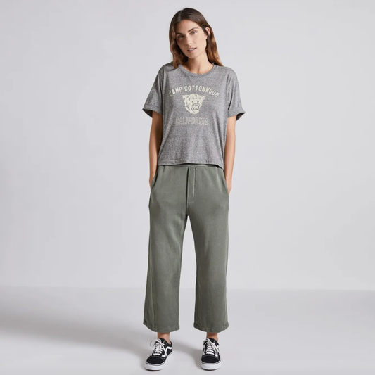 current elliott the barrel sweatpant in dusty olive - size 0