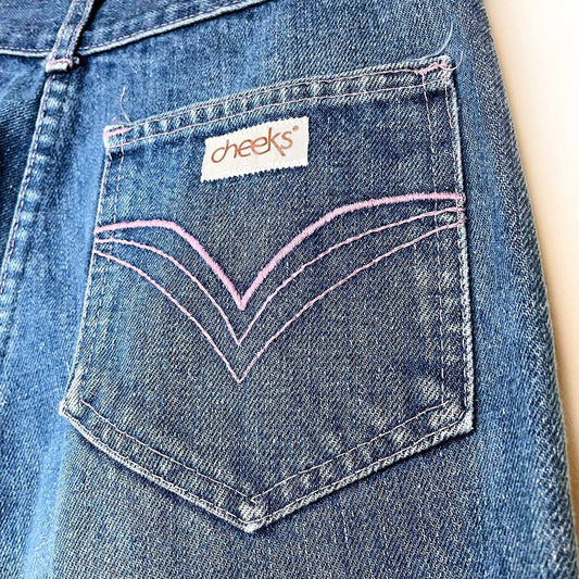 cheeks vintage high rise straight leg jeans - size 25/26