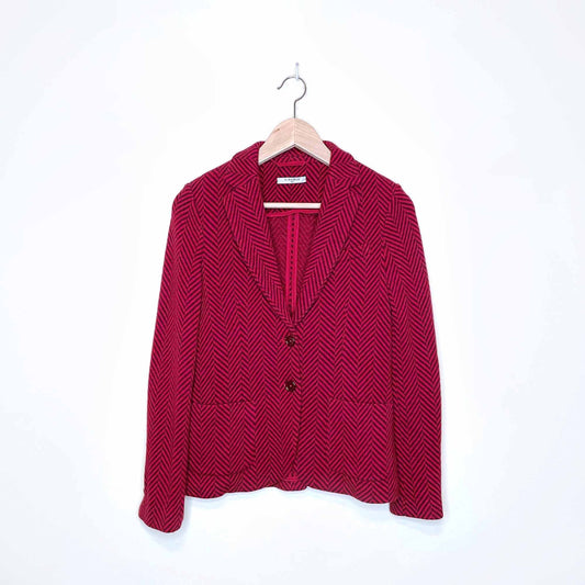 circolo 1901 herringbone knit blazer jacket - size small