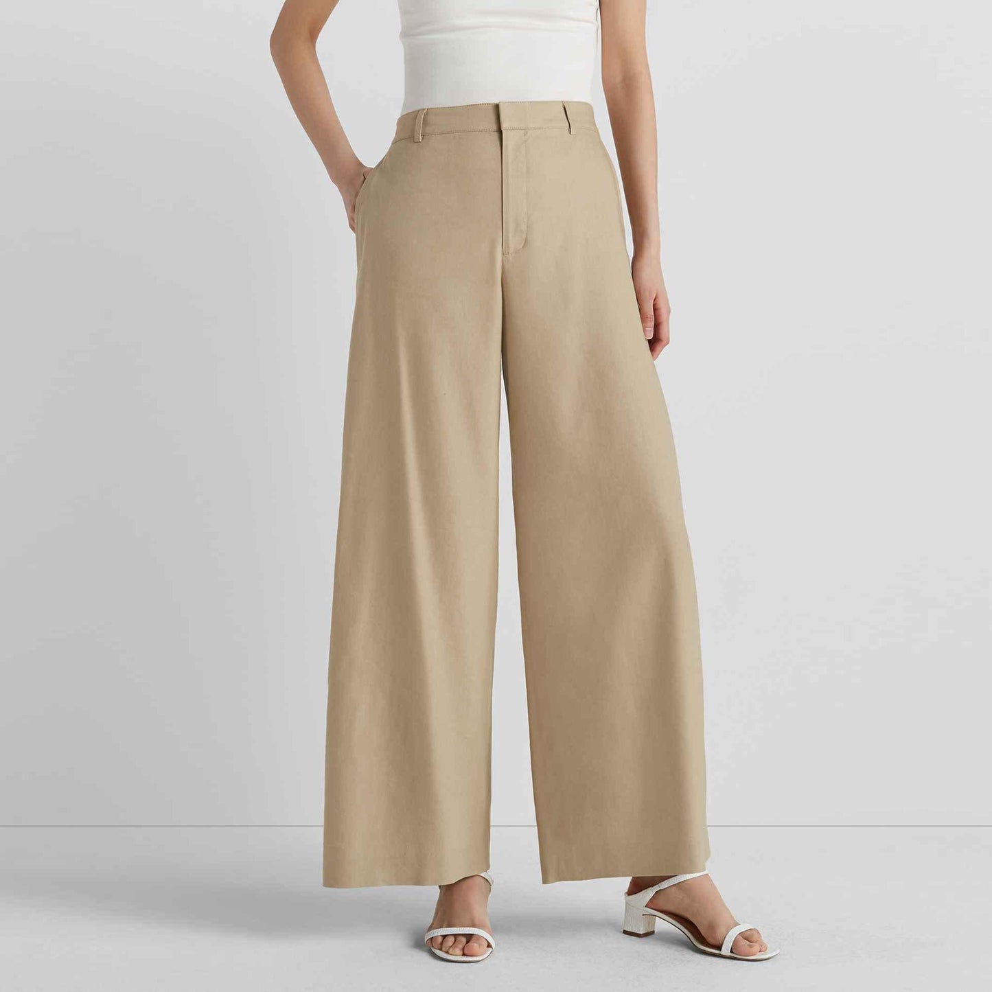 NWOT Club Monaco linen high rise wide leg pant - size 2