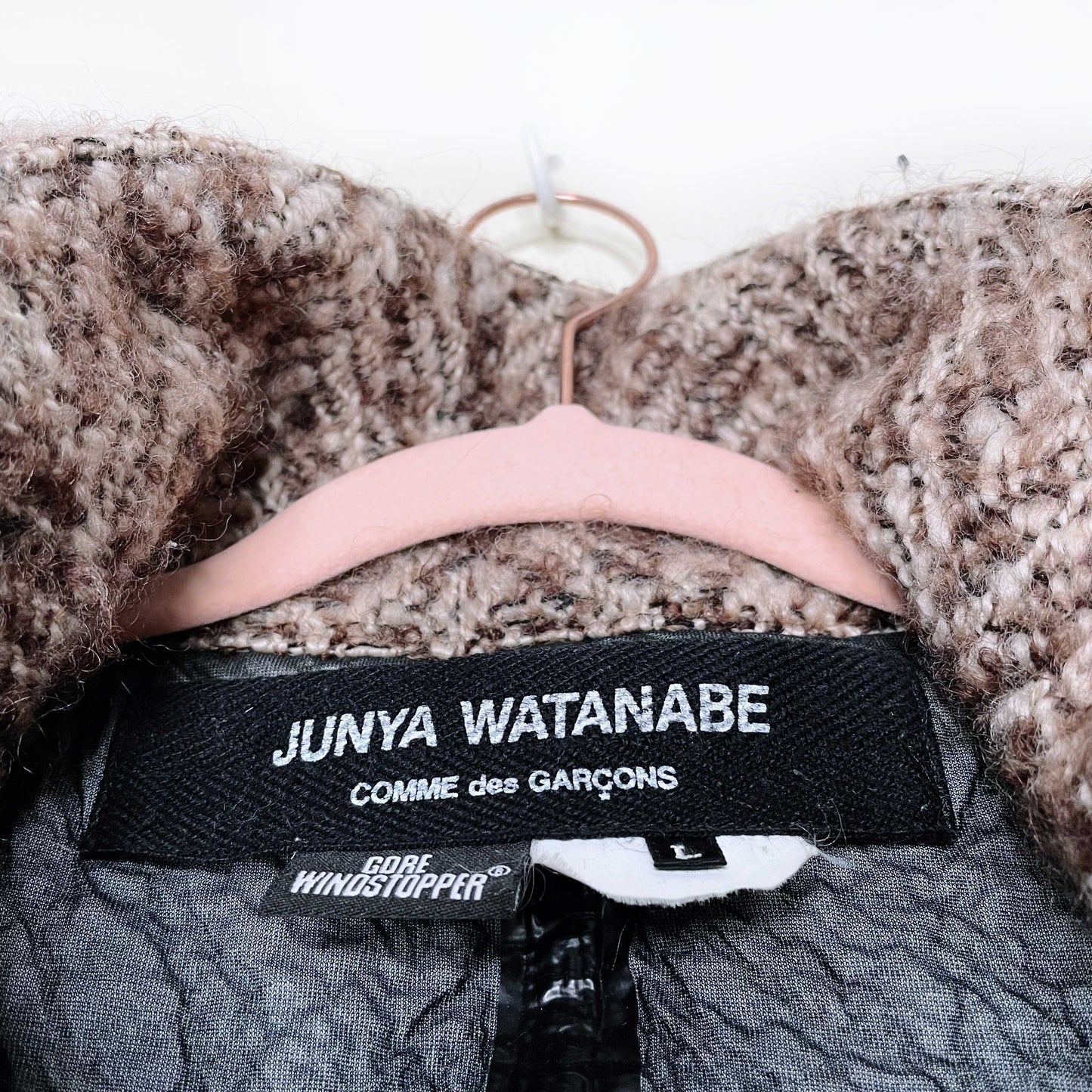 junya watanabe commes des garcons y2k fall 2005 runway wool tweed jacket - size large