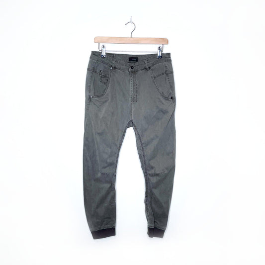 diesel drop crotch utility joggers - size 28