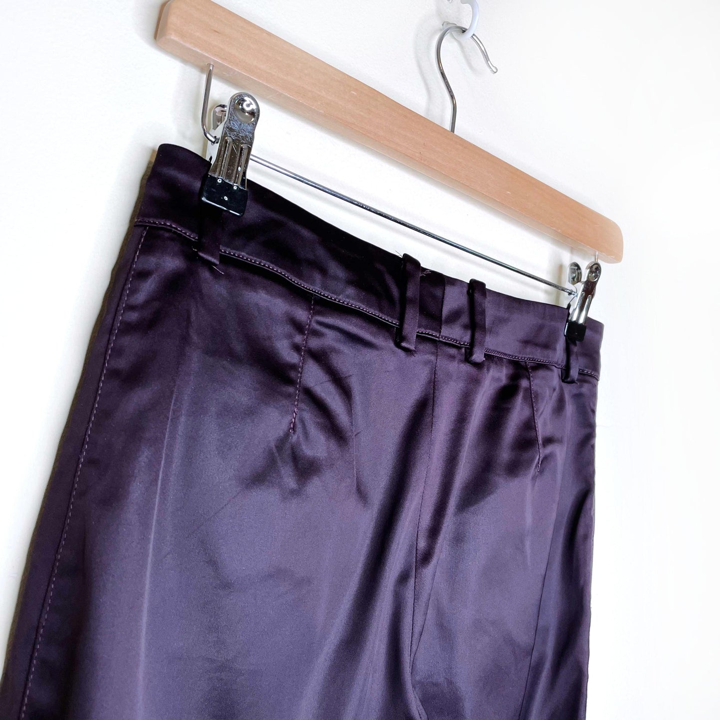 d&g purple stretch satin skinny mid-rise trouser - size 38