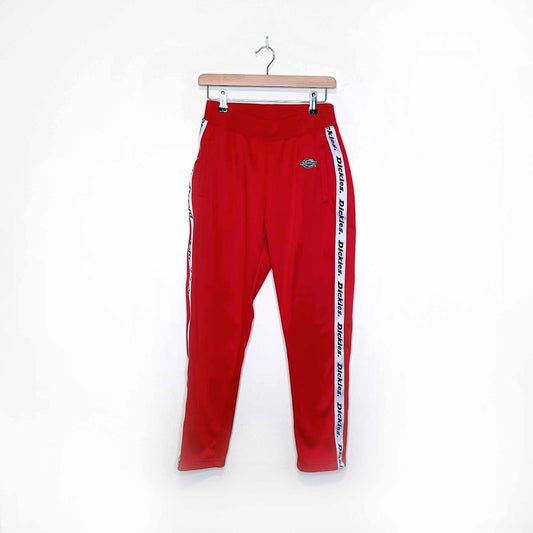 dickie's high rise fleece jogger with logo ribbon side - size medium