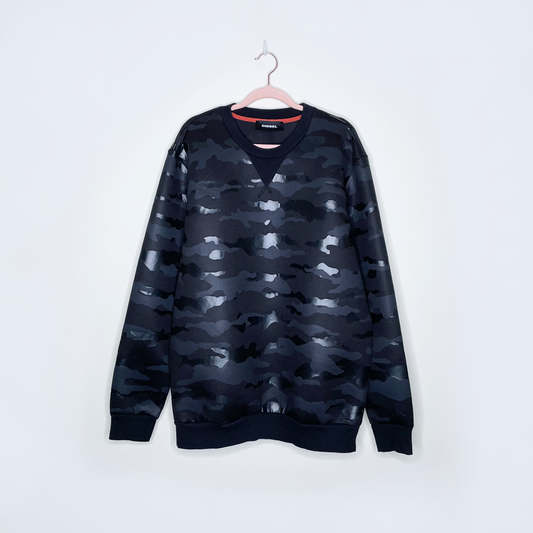 diesel black camo neoprene crew - size xxl