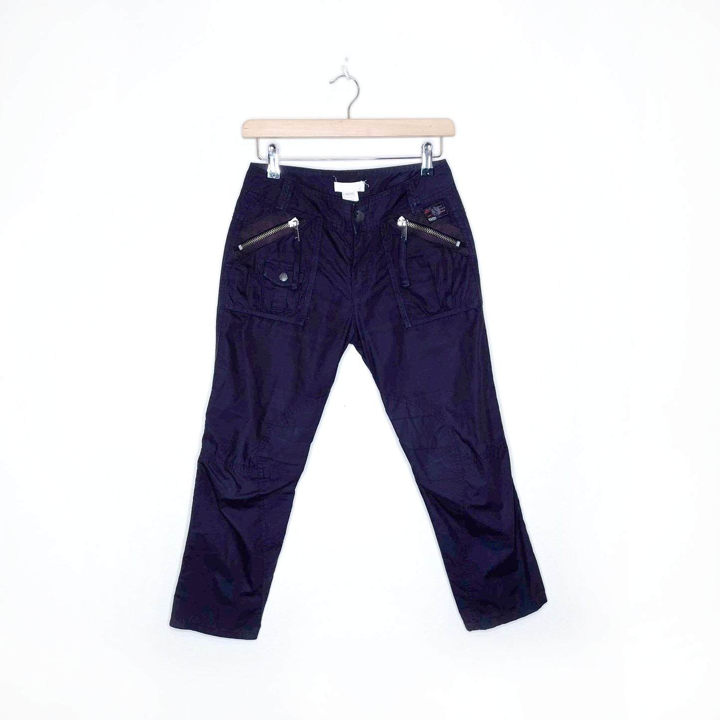 diesel navy blue cropped utility pants - size 24