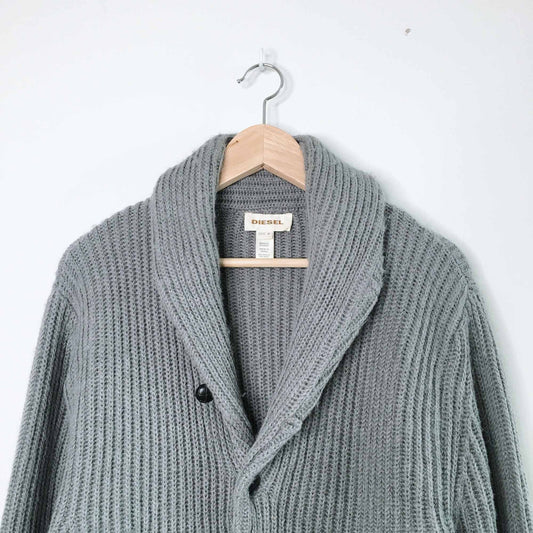 Diesel wool shawl collar grandpa cardigan - size Medium