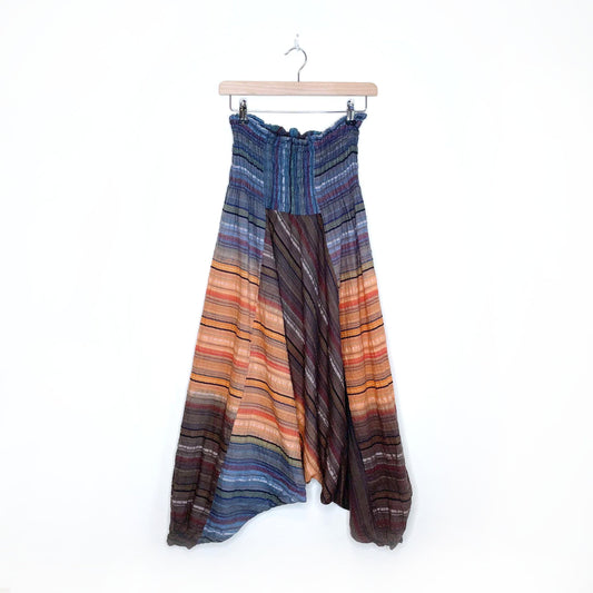 boho drop crotch harem pants - size OS