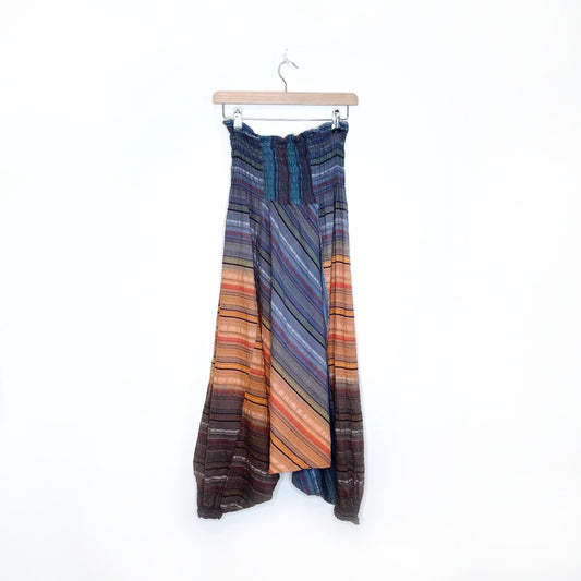 boho drop crotch harem pants - size OS