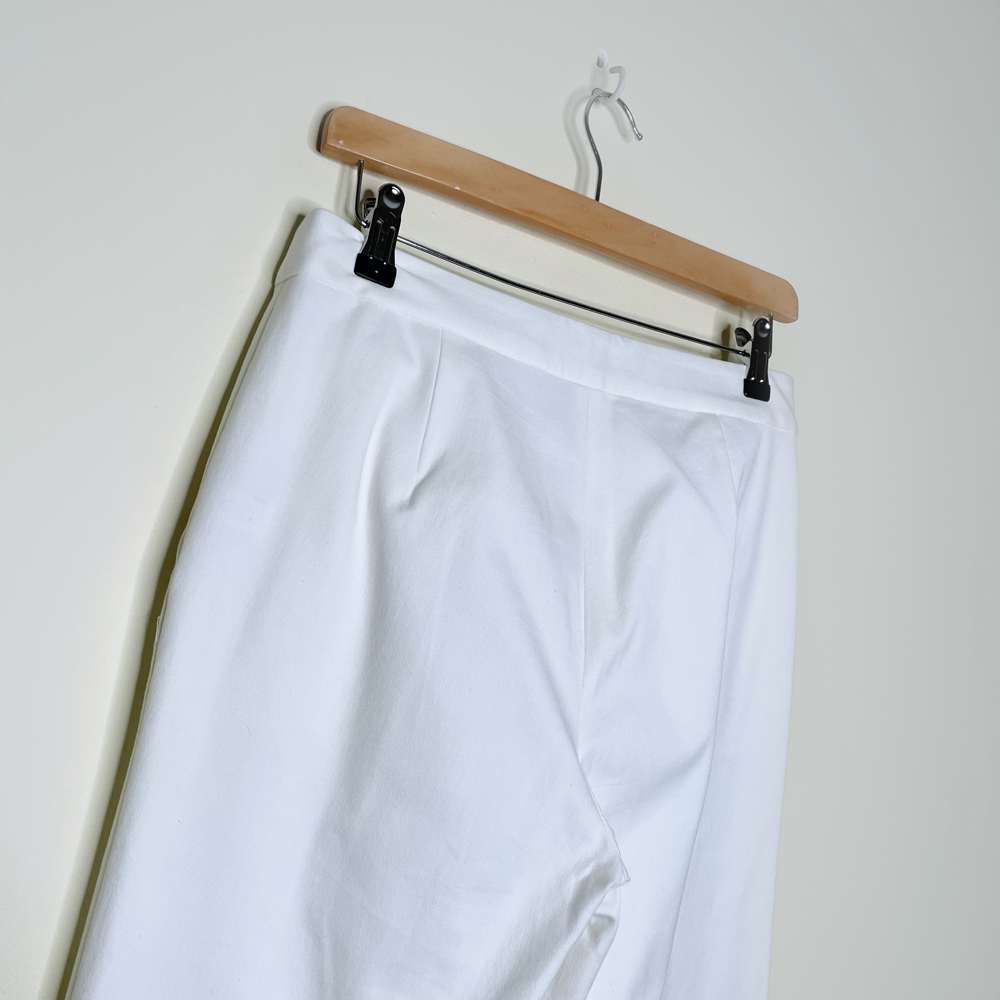 dvf diane von furstenberg white genesis slim tailored trouser - size 6