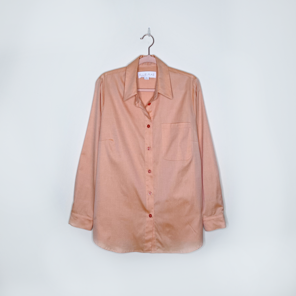 ellie mae marvin button down shirt in sherbert - size medium