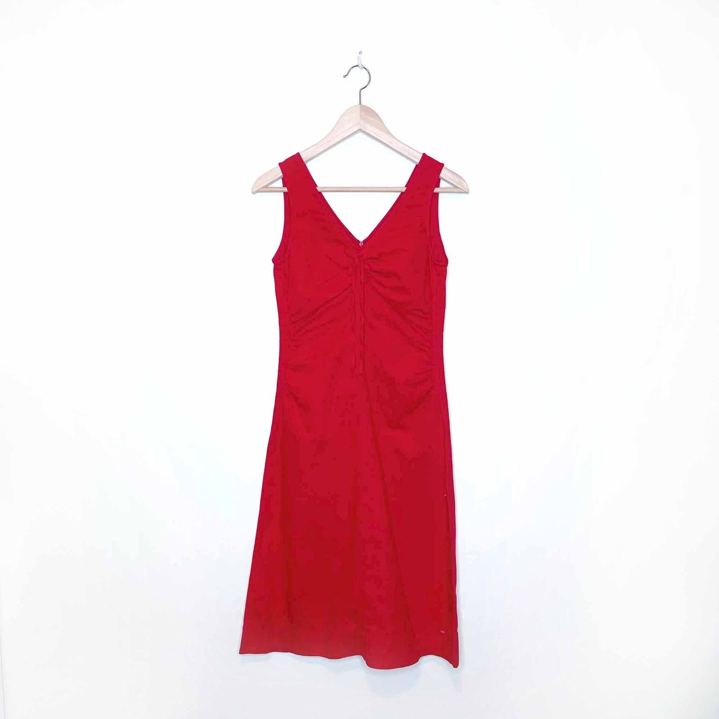 vintage esprit v-neck linen-blend summer dress - size xs