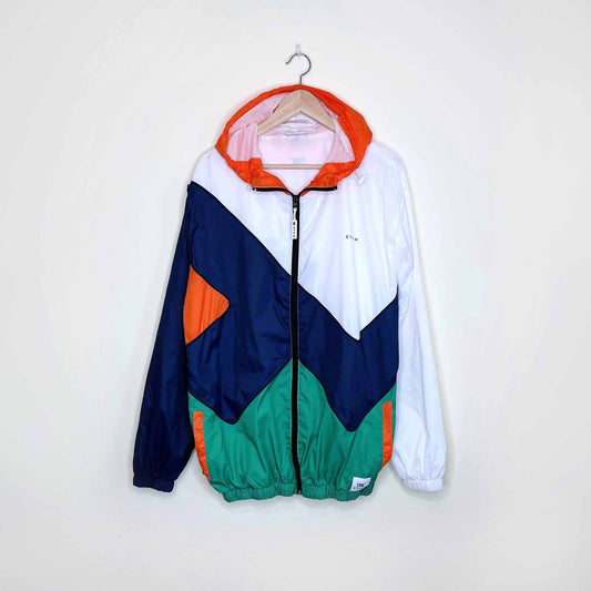 Ethik NY colour block windbreaker spring jacket - size XXL