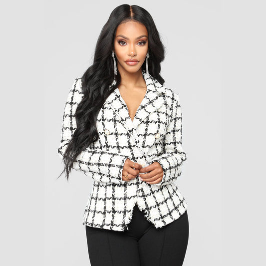 NWT Fashion NOVA A little baggage tweed blazer - size Small