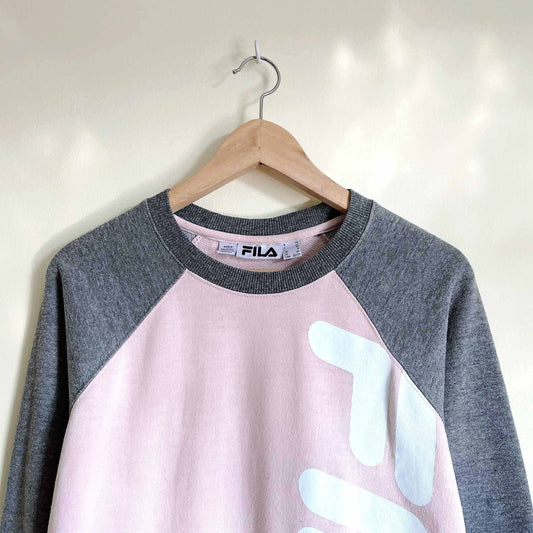 FILA raglan colorblock logo crewneck sweatshirt - size xs