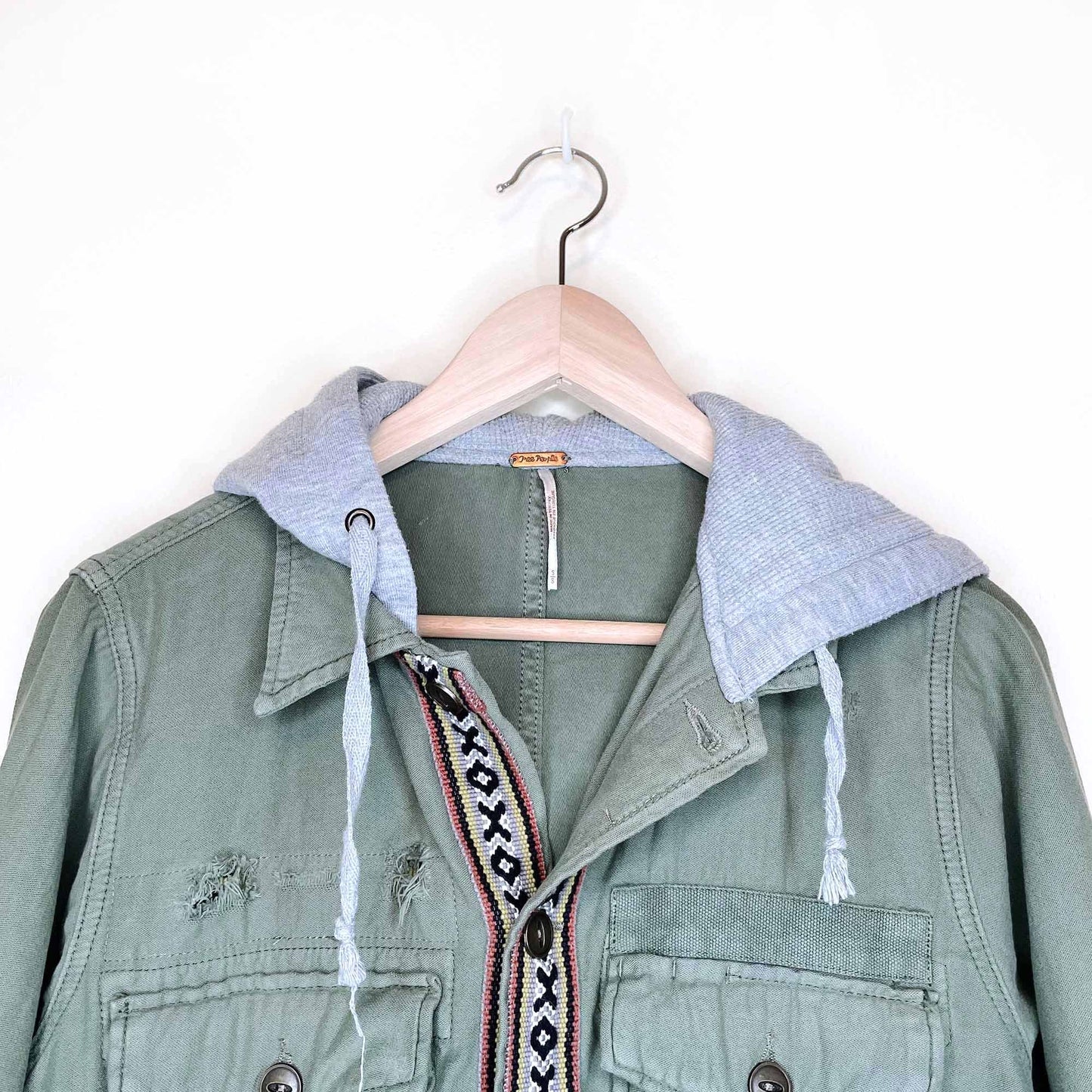 free people weekend wanderer utility hooded jacket - size small