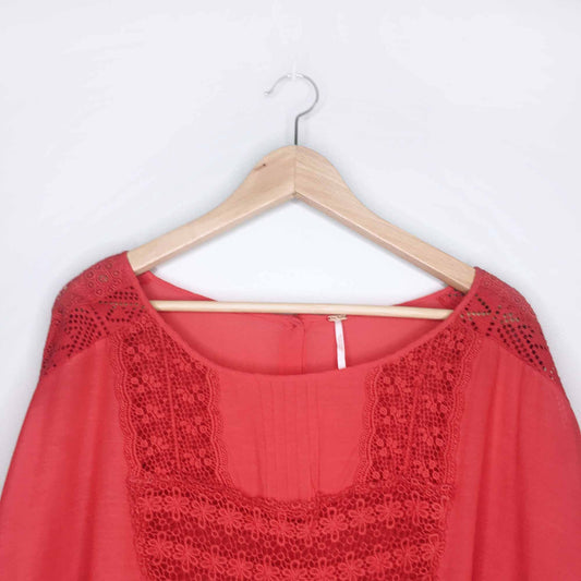 free people batwing boho blouse - size medium