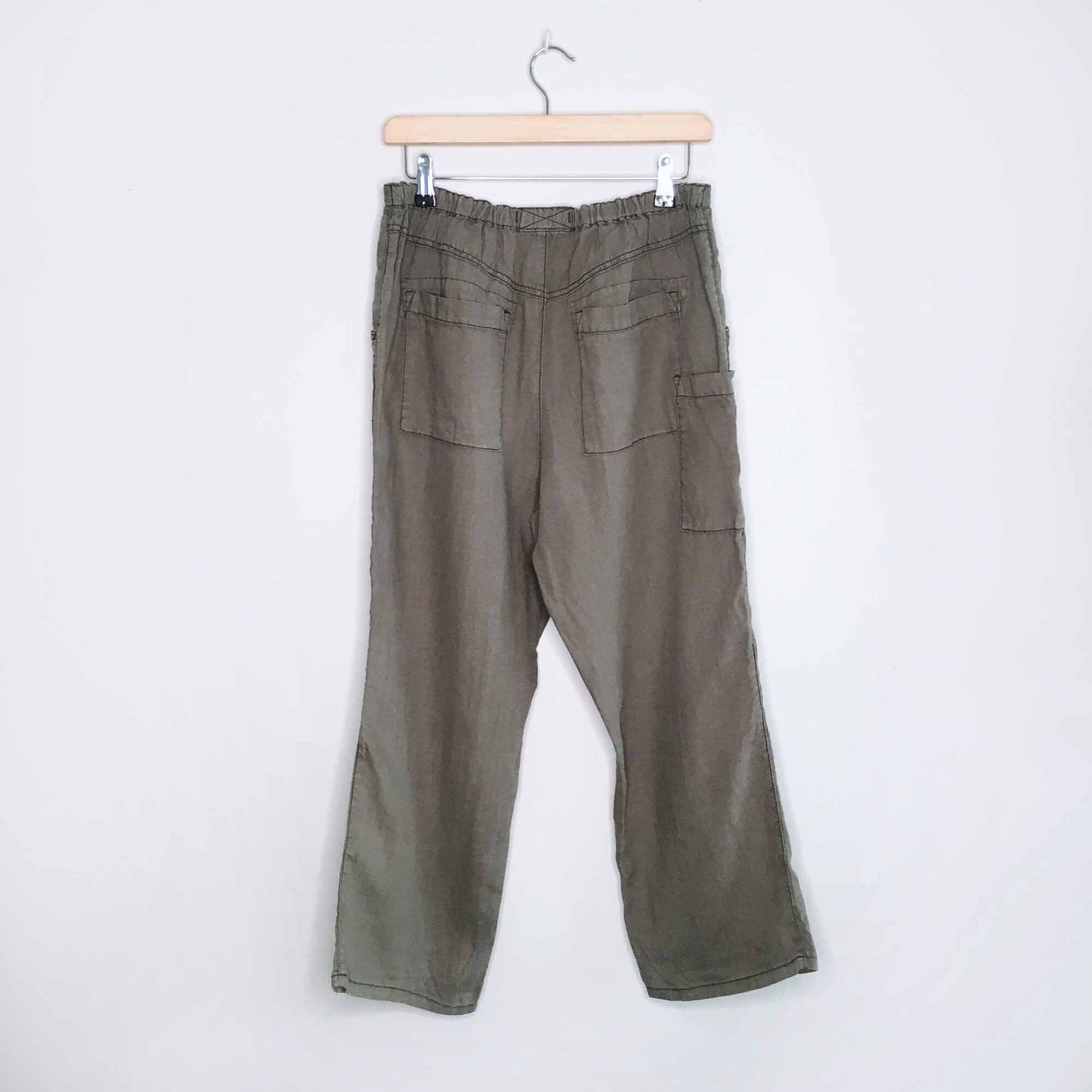 Free People wide leg linen utility pants - size Small