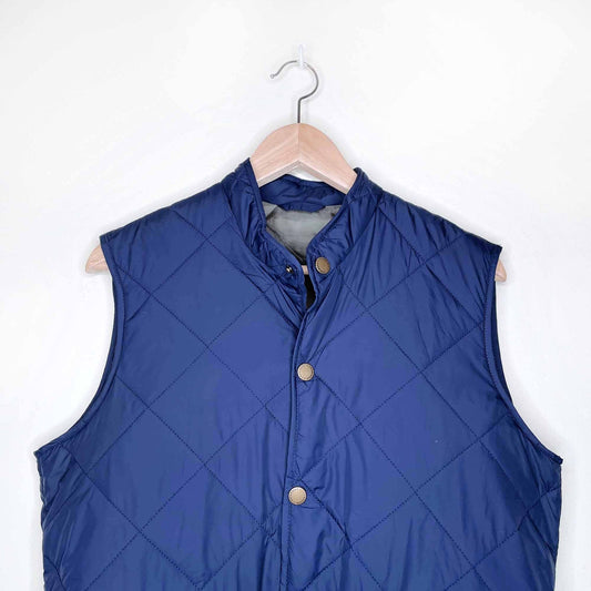 frank & oak diamond quilted packable vest - size medium