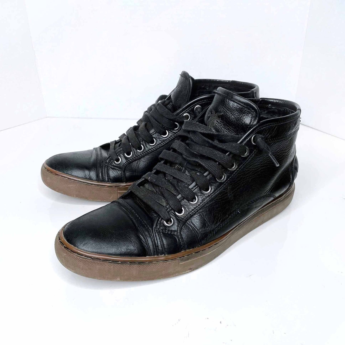 frye black leather high top skate shoe - size 9.5 M