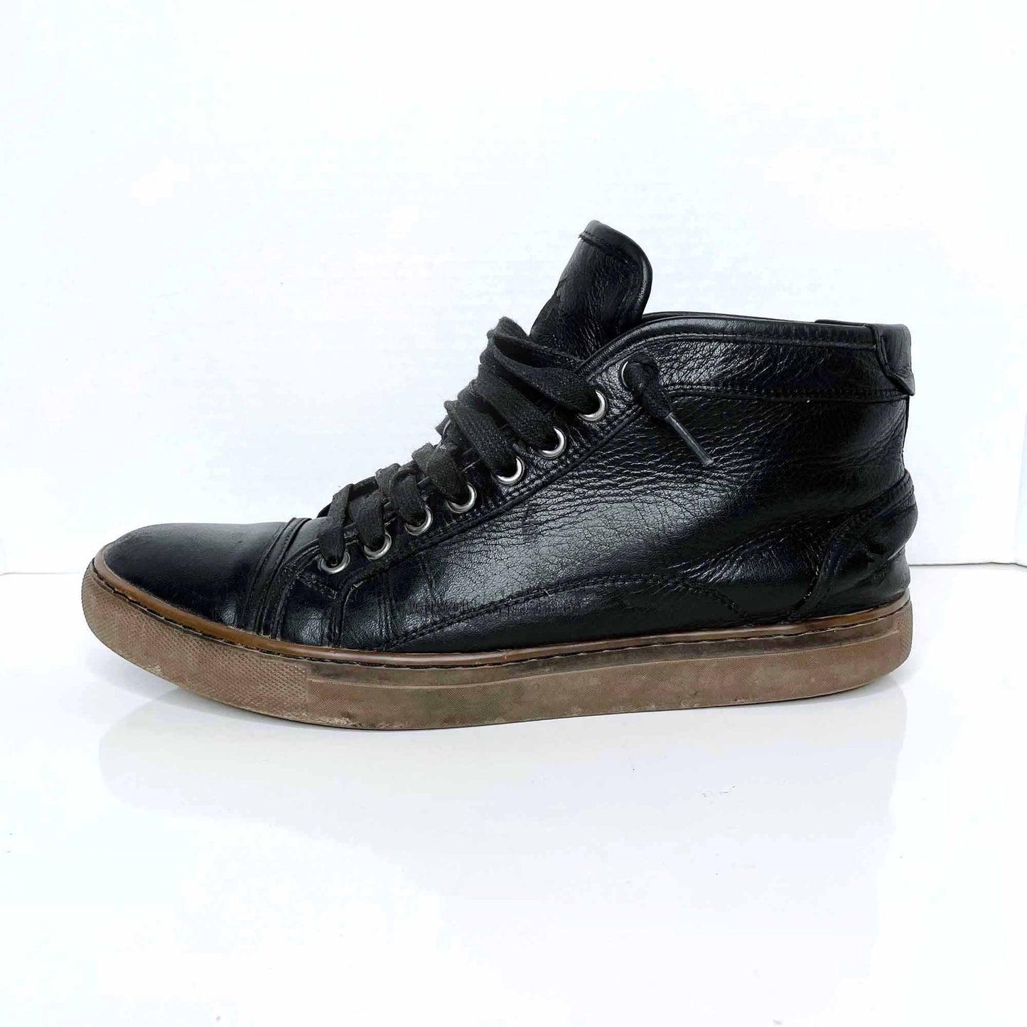 frye black leather high top skate shoe - size 9.5 M